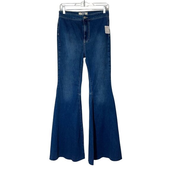 NWT Free People Just Float On Flare. High rise  Jeans  Women Size 28 - Picture 5 of 15